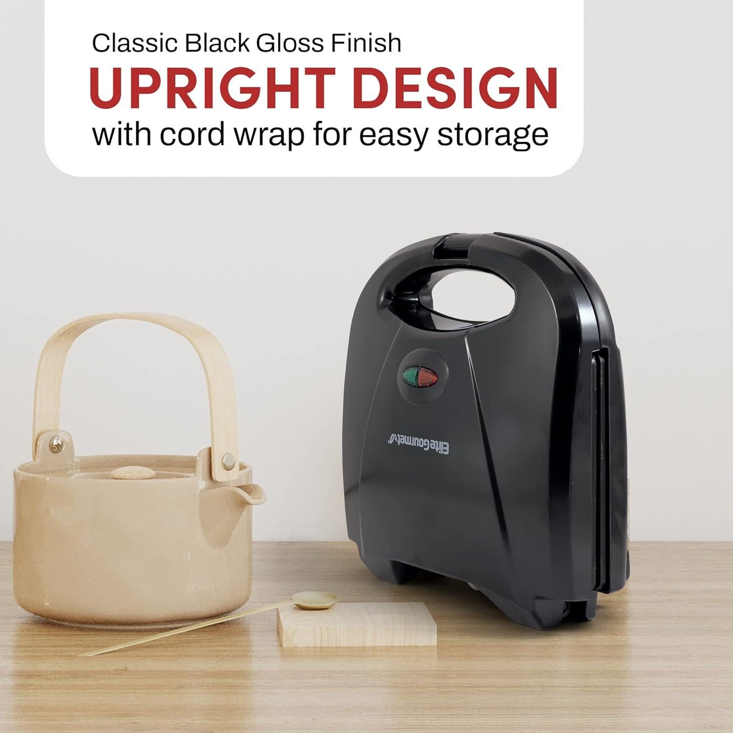 Horno de Waffles Belgas Elite Gourmet EWM-2207, 2 Rebanadas