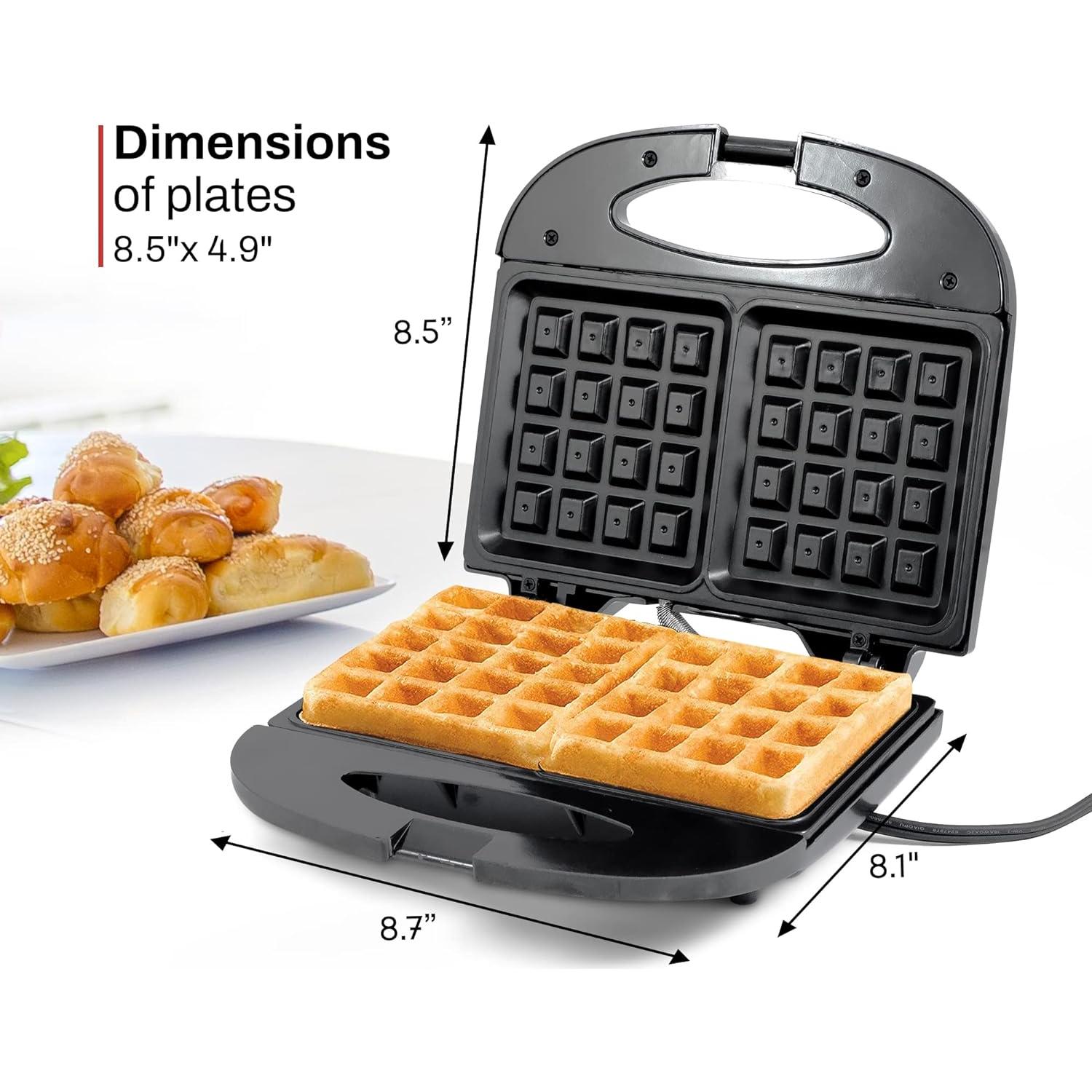 Horno de Waffles Belgas Elite Gourmet EWM-2207, 2 Rebanadas