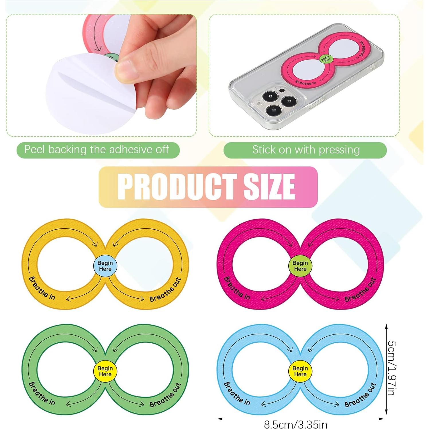 Calcomanías Sensoriales Geyee 48 Pcs Alivio Ansiedad