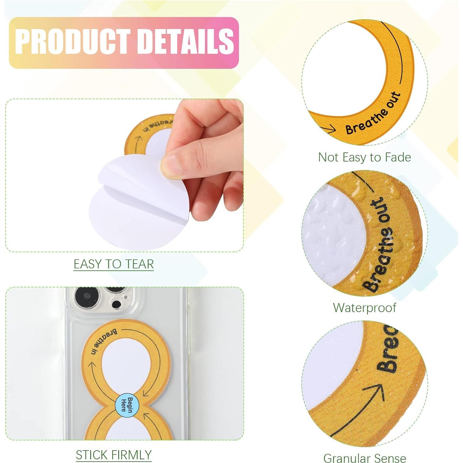 Calcomanías Sensoriales Geyee 48 Pcs Alivio Ansiedad