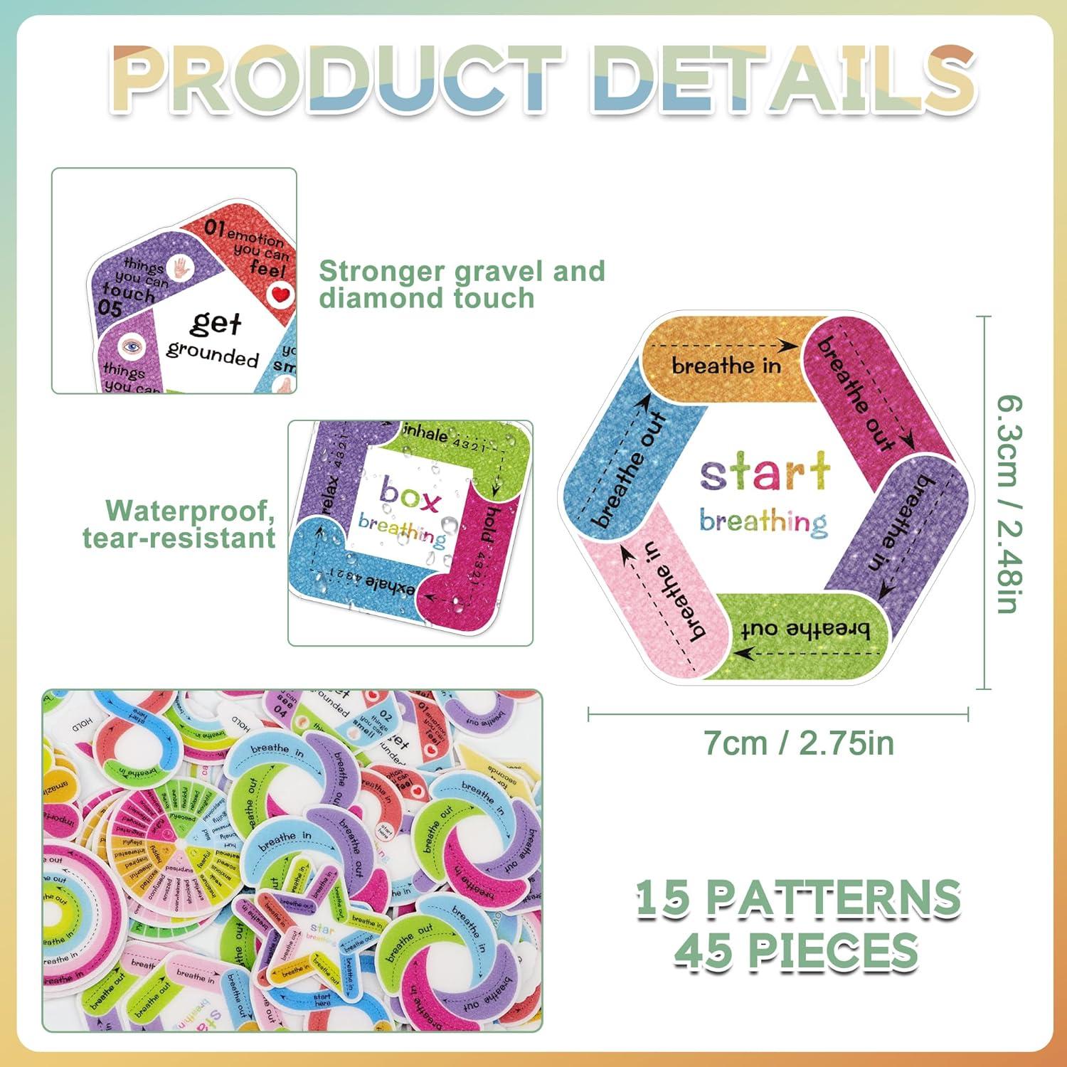 45 Calcomanías Sensoriales Calmantes Huimdery - Alivio Estrés