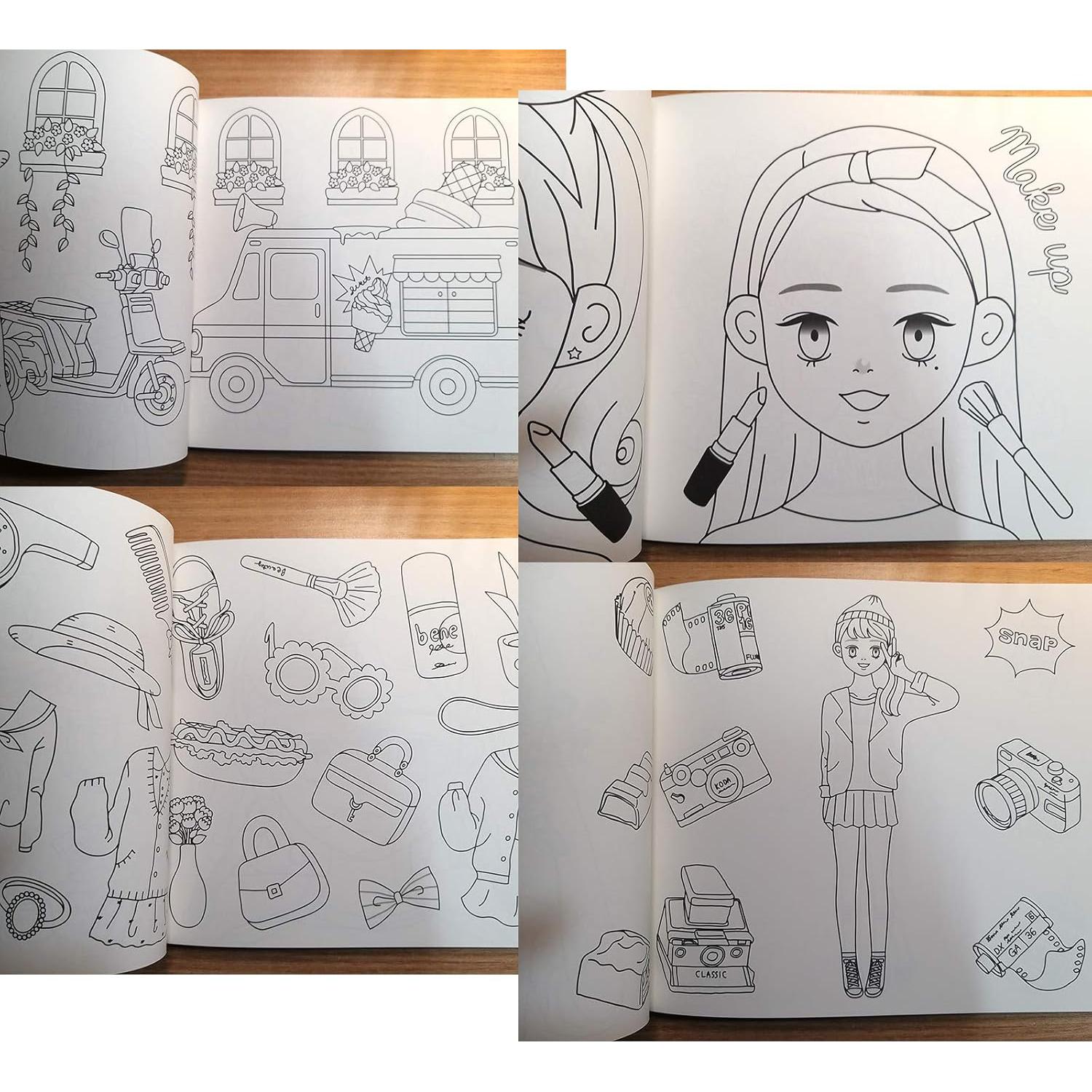 Libro para Colorear Adultos EBORA Terapia Anti Estrés 96 Páginas