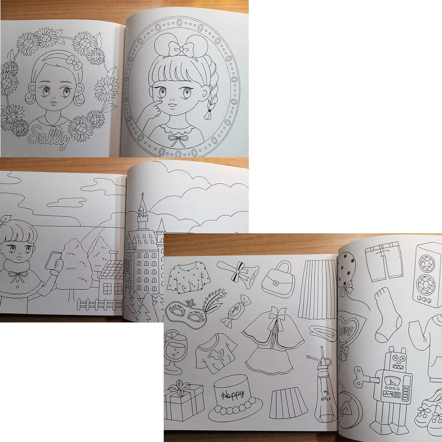 Libro para Colorear Adultos EBORA Terapia Anti Estrés 96 Páginas