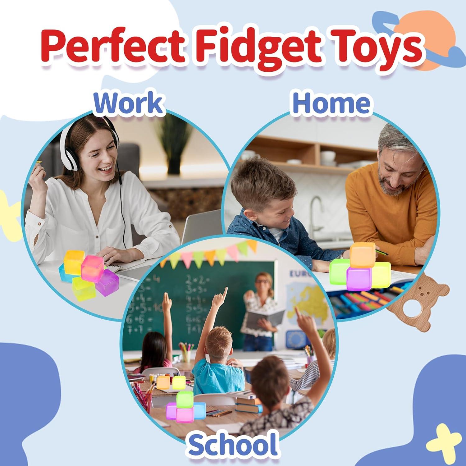 Paquete de 6 Pelotas Antiestrés Squishy Liqilamii 4 cm