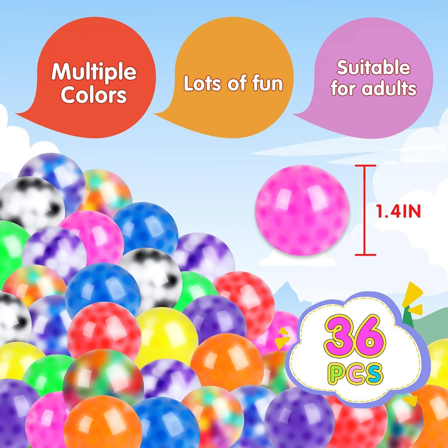 Paquete de 36 Pelotas Antiestrés BESNEL 3.56 cm