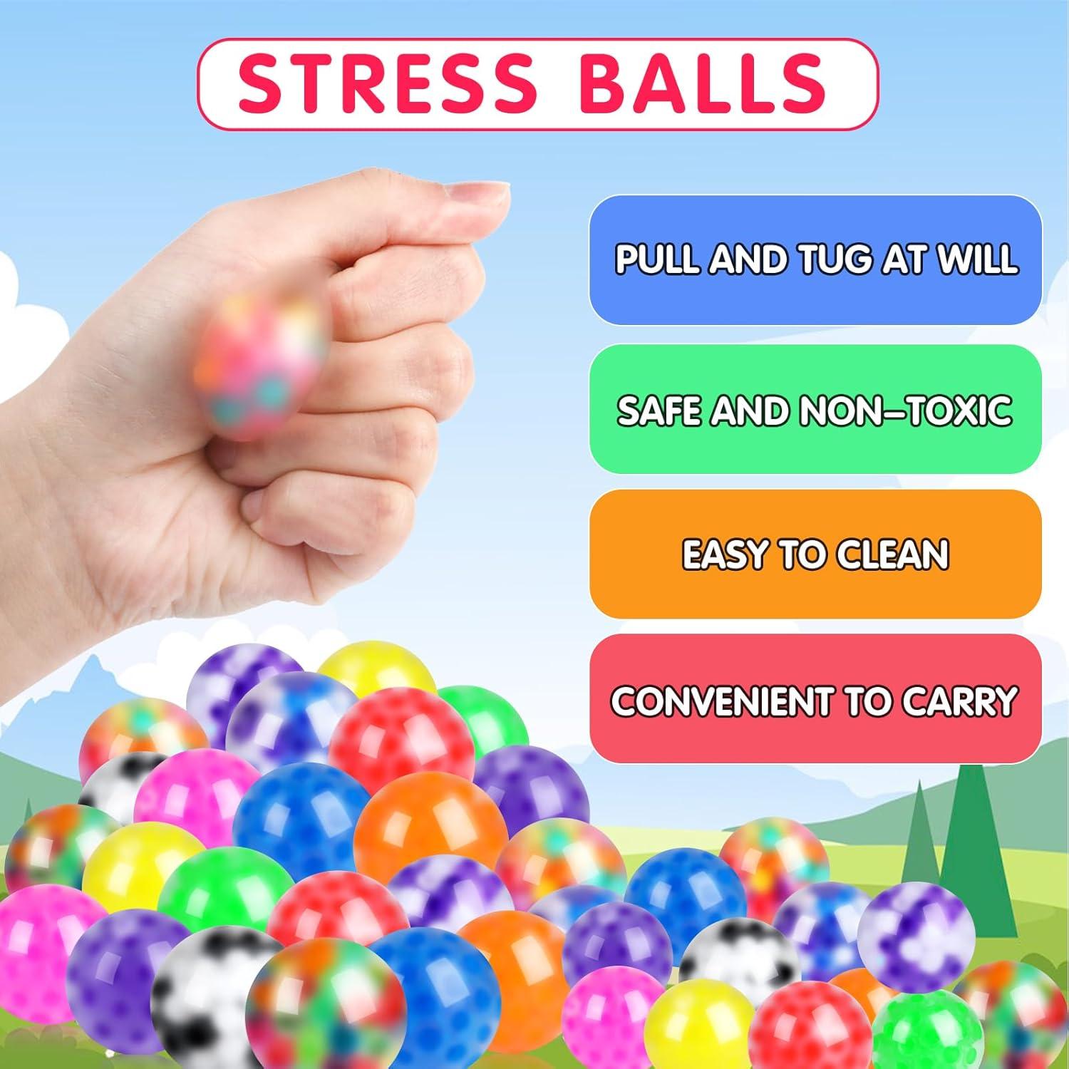 Paquete de 36 Pelotas Antiestrés BESNEL 3.56 cm