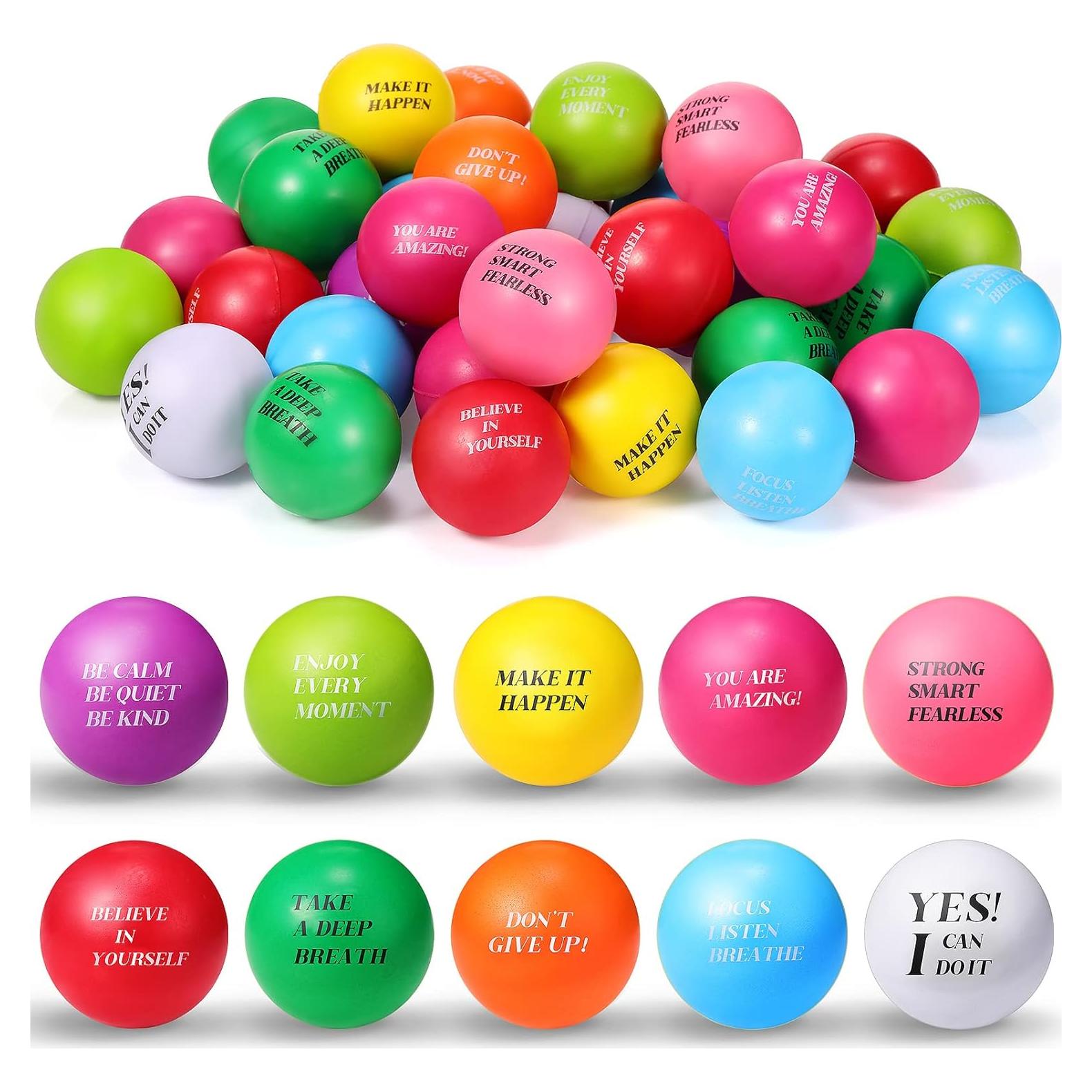 Pelotas de Estrés Motivacionales Sotiff 100 Piezas Coloridas