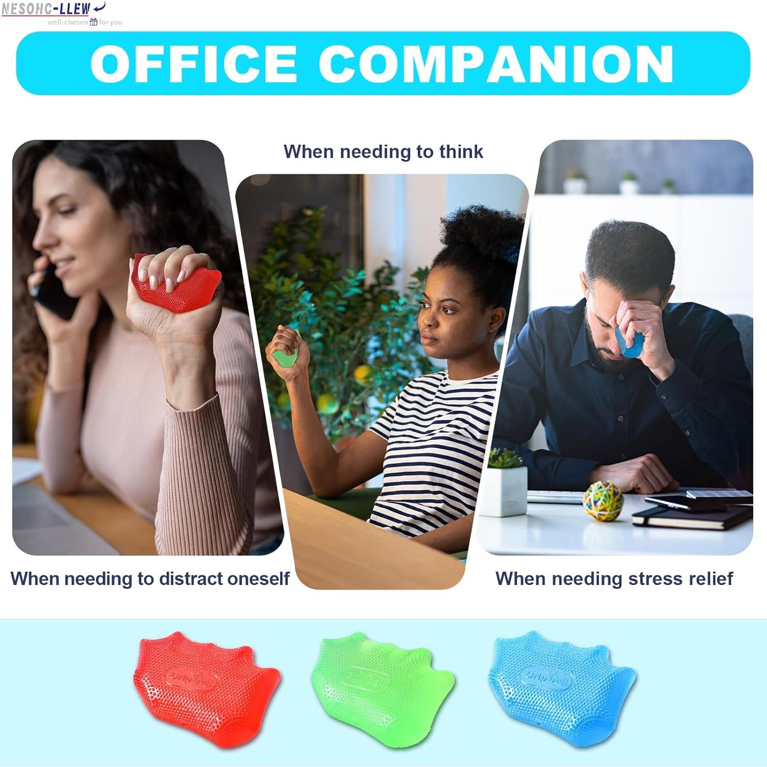 Set de 3 Pelotas de Estrés Ergonómicas NESOHC-LLEW 30/50/80 kg