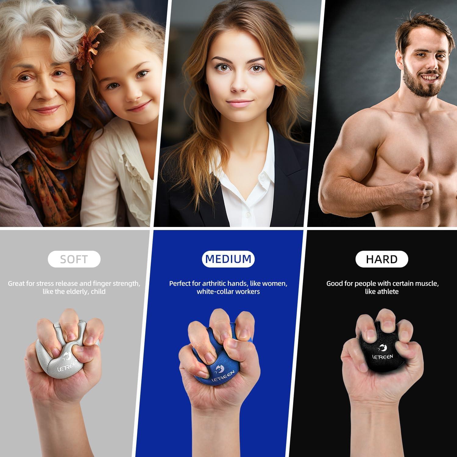 Pelota Antiestrés LETREEN 5 cm para Terapia y Fortalecimiento