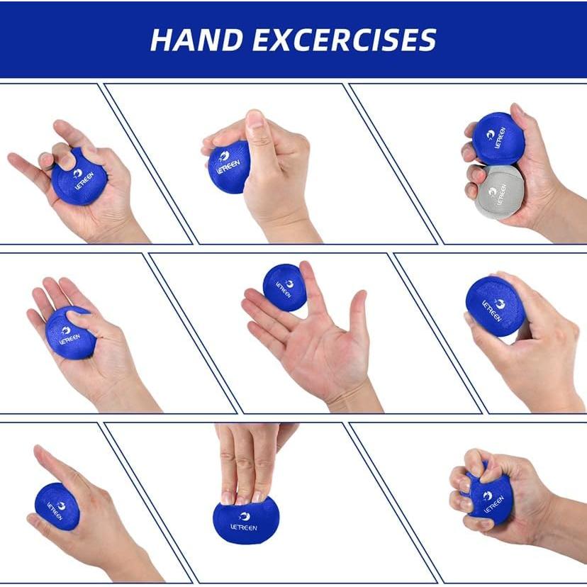 Pelota Antiestrés LETREEN 5 cm para Terapia y Fortalecimiento