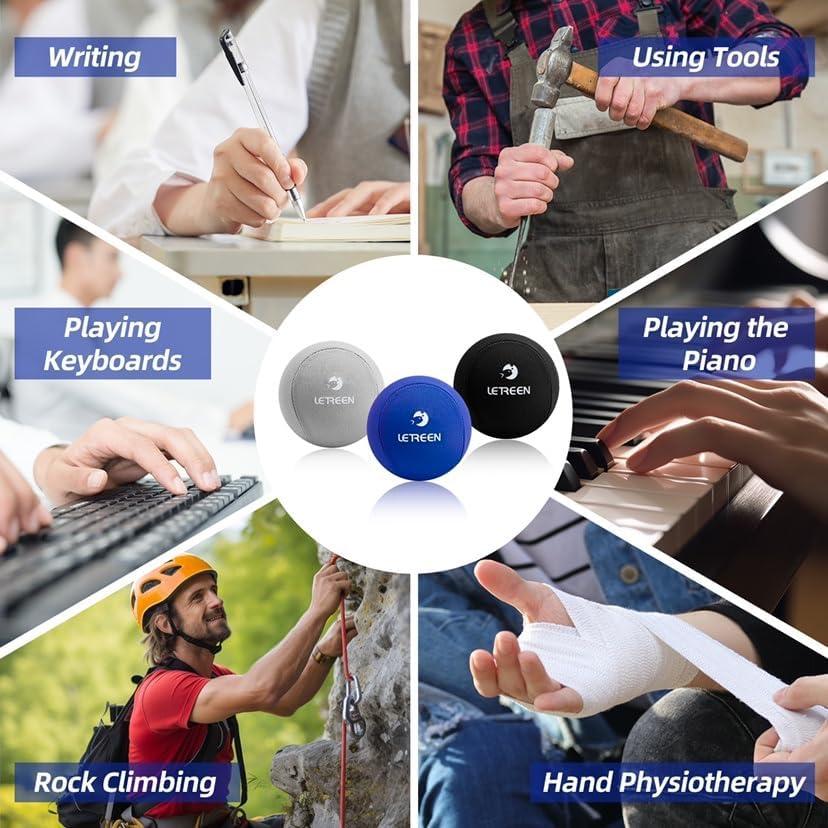 Pelota Antiestrés LETREEN 5 cm para Terapia y Fortalecimiento