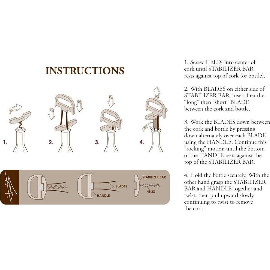 Sacacorchos The Durand para corchos frágiles y antiguos