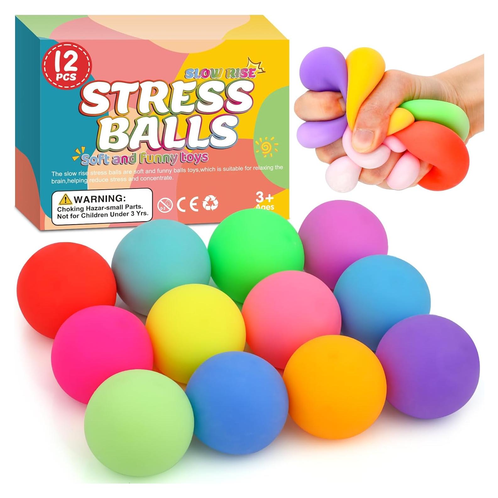 Paquete de 12 Pelotas Antiestrés VISCOO 4,06 cm