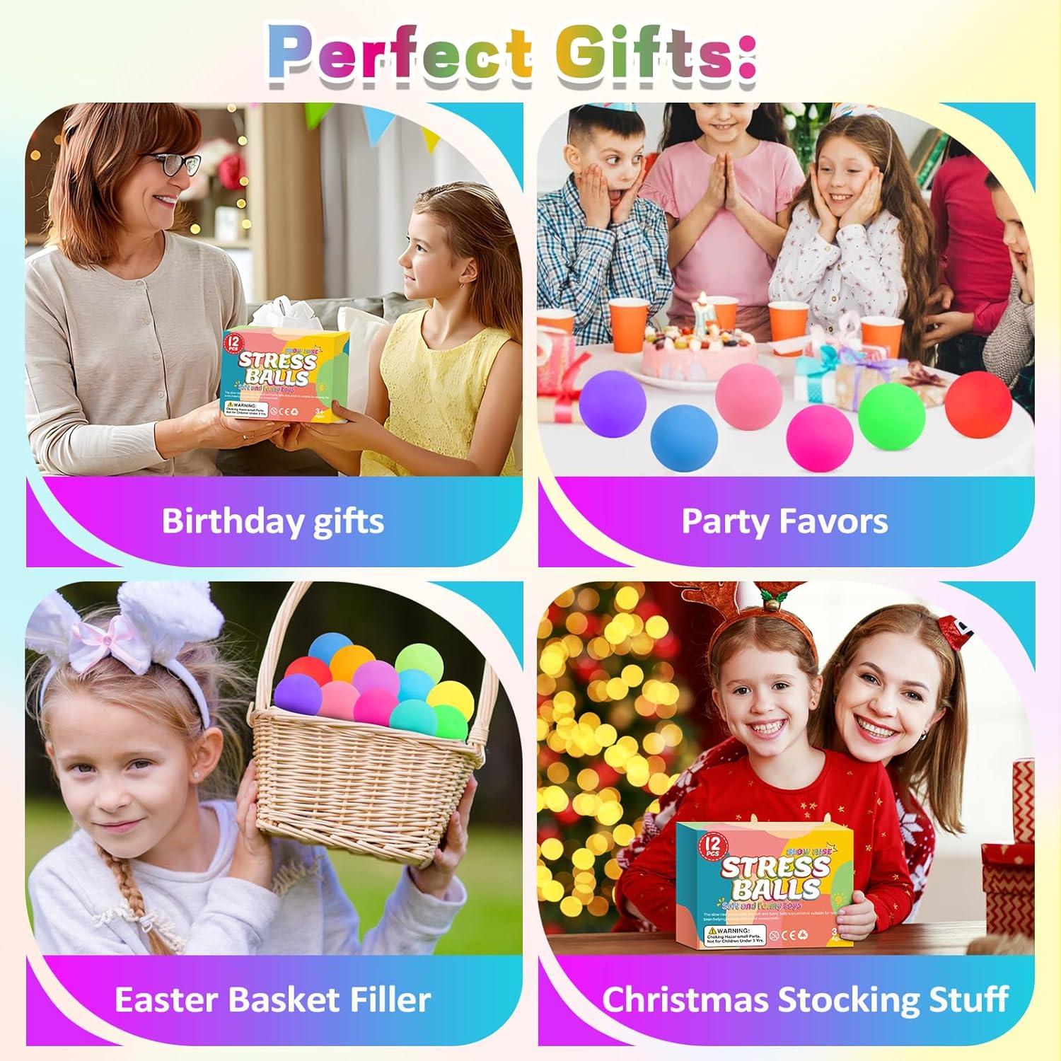 Paquete de 12 Pelotas Antiestrés VISCOO 4,06 cm