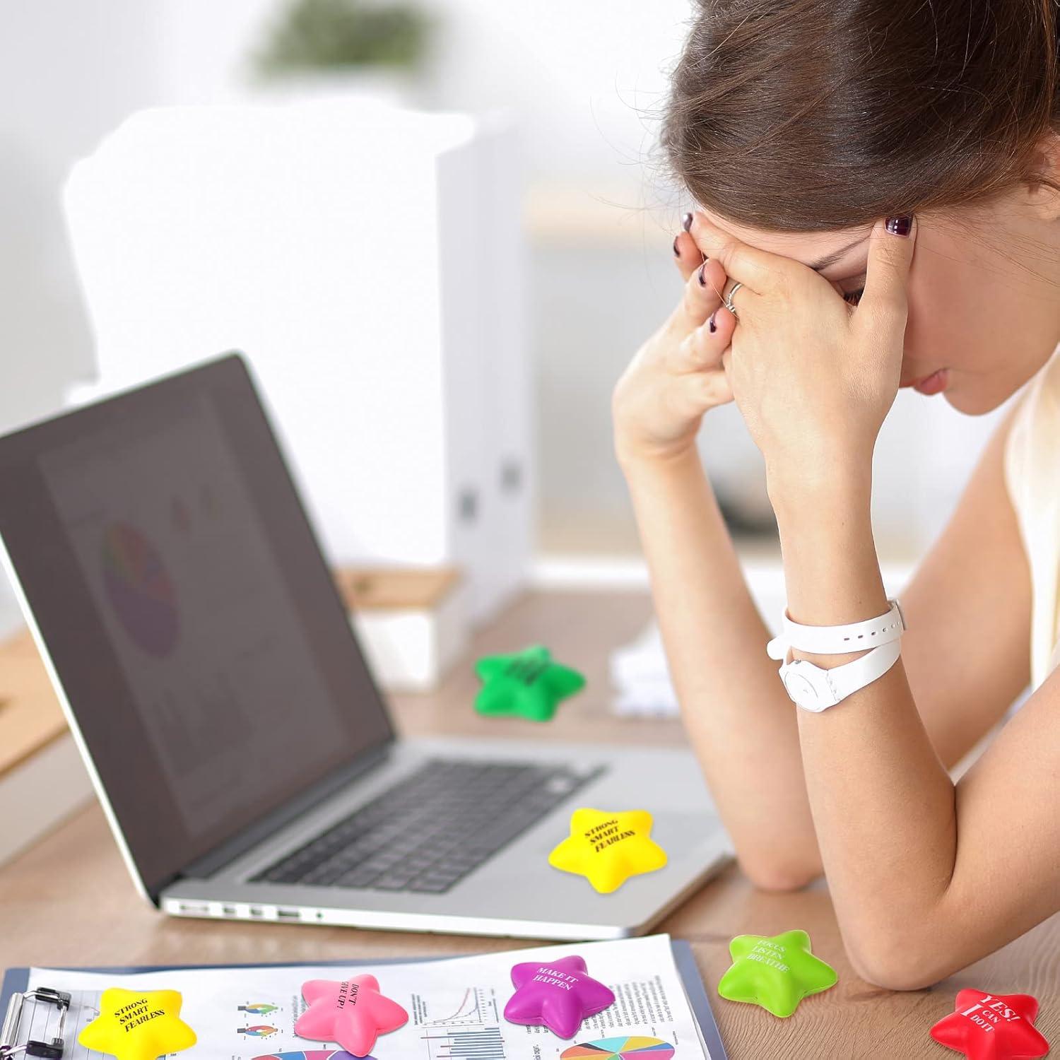 Paquete de 100 Pelotas Antiestrés Sotiff Estrella Motivacionales