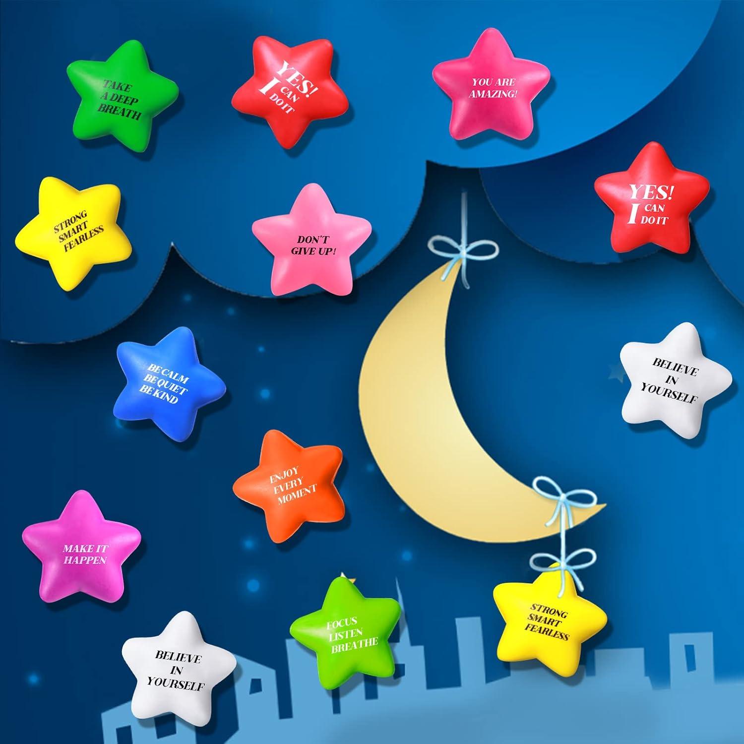 Paquete de 100 Pelotas Antiestrés Sotiff Estrella Motivacionales