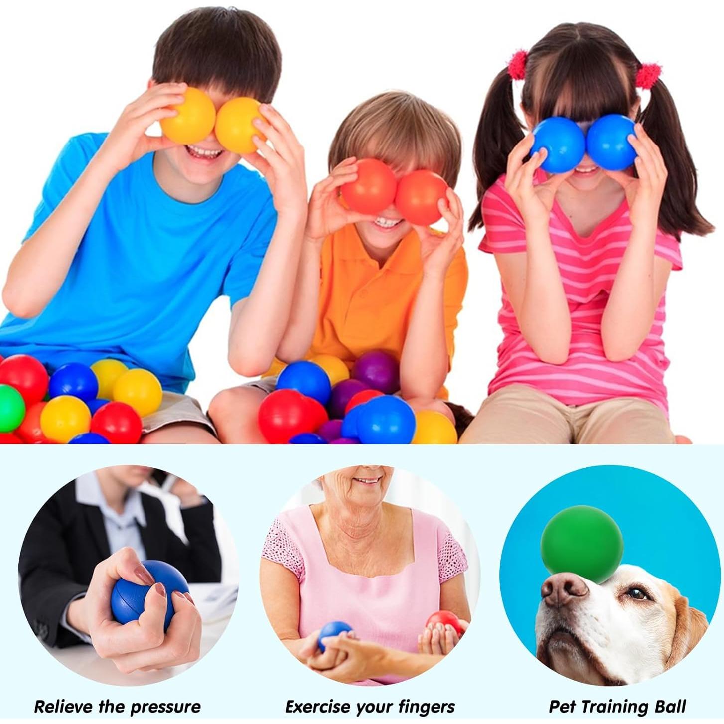 Pelotas Antiestrés TOAOB 6 Pack 6,35 cm Hipoalergénicas