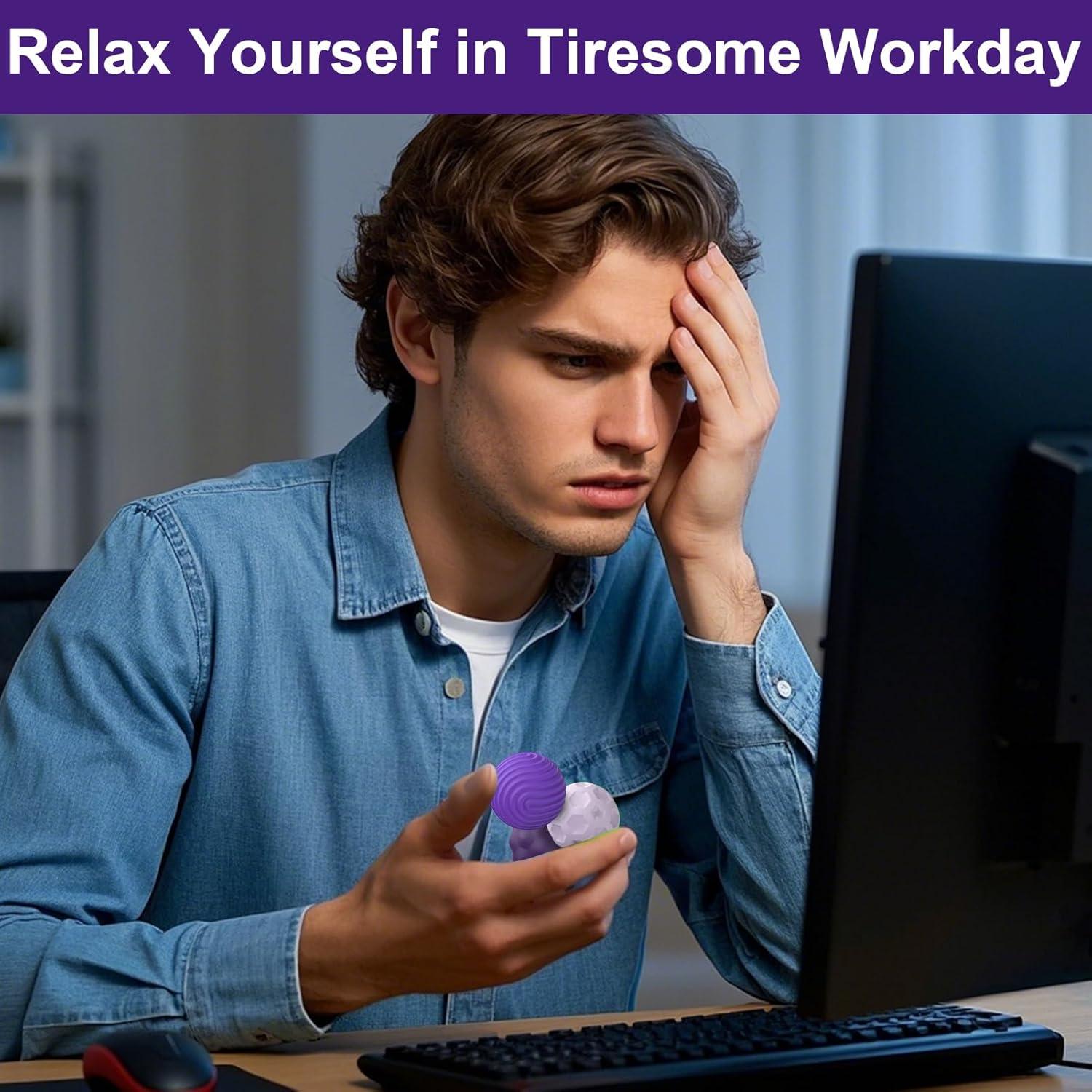 Bolas Antiestrés Magnéticas BUSOHA - Paquete de 4 Púrpura