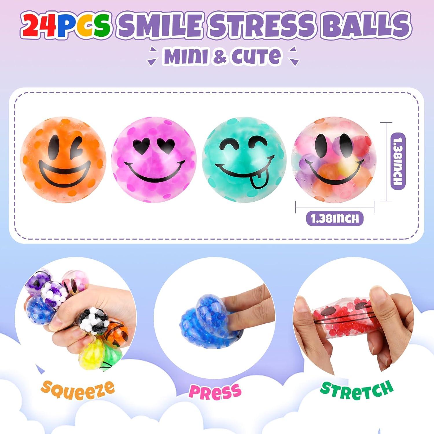 Paquete de 24 Pelotas Antiestrés VESPRO 3,51 cm para Adultos