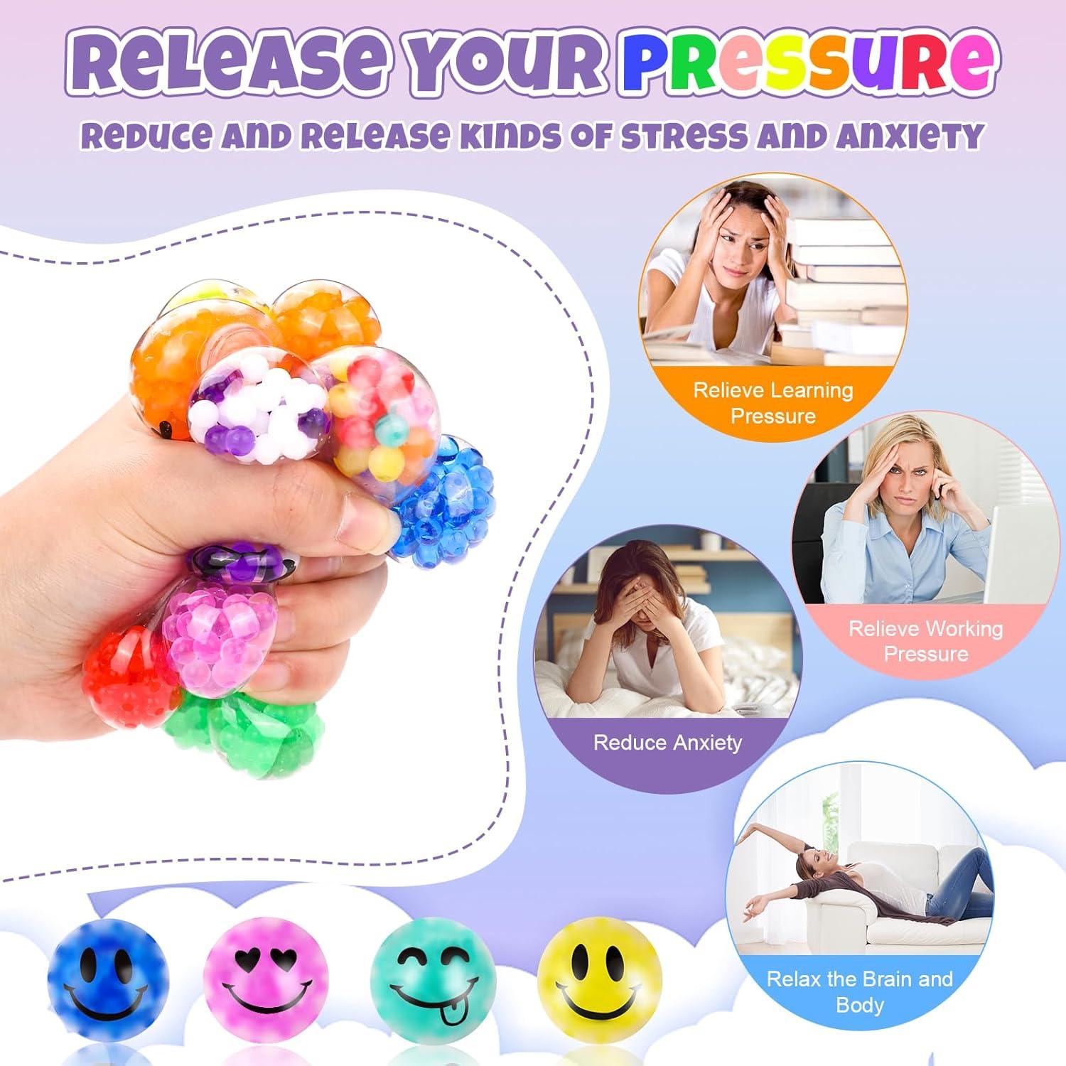 Paquete de 24 Pelotas Antiestrés VESPRO 3,51 cm para Adultos