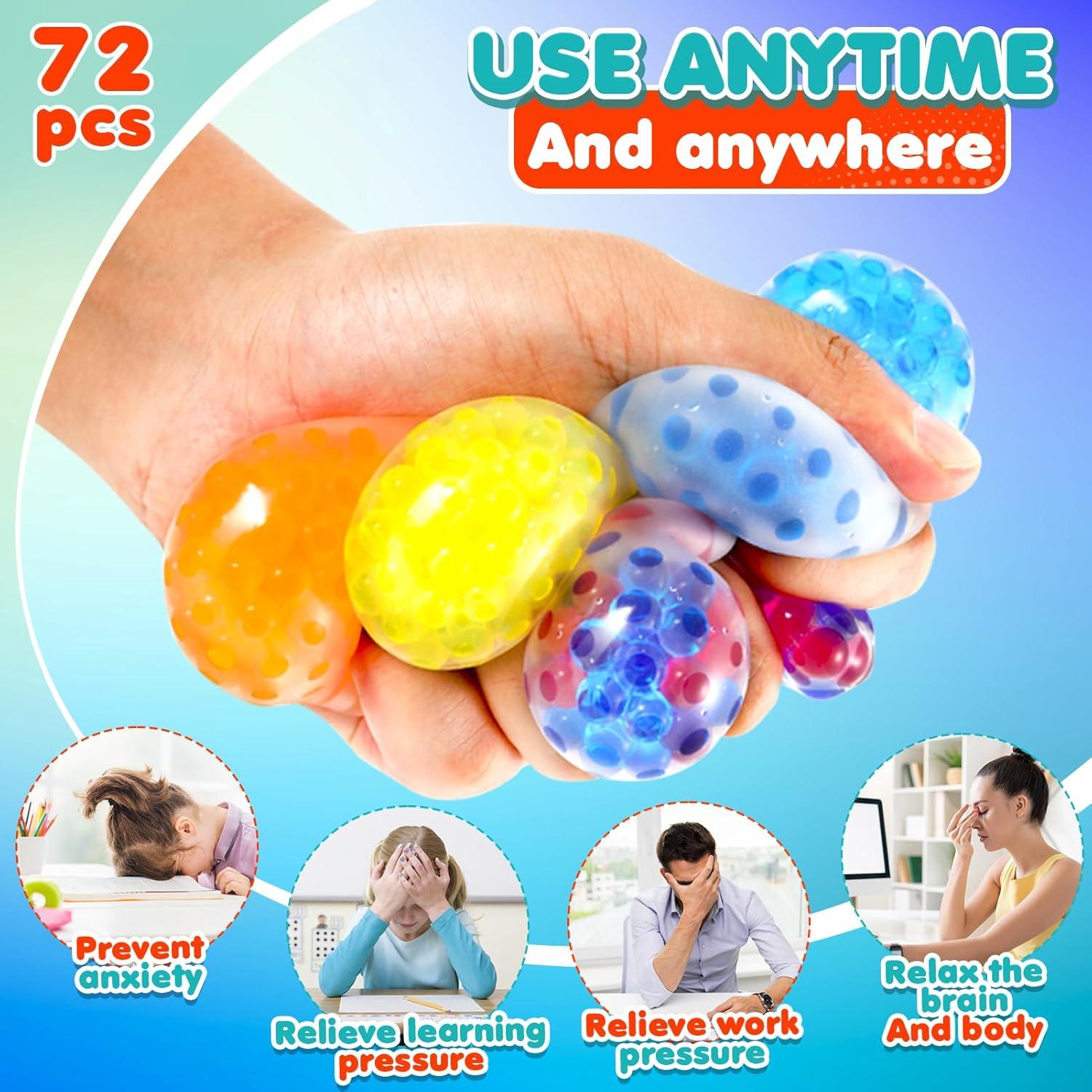 Pelotas Antiestrés Squishy 72 Piezas - Juguetes para Ansiedad