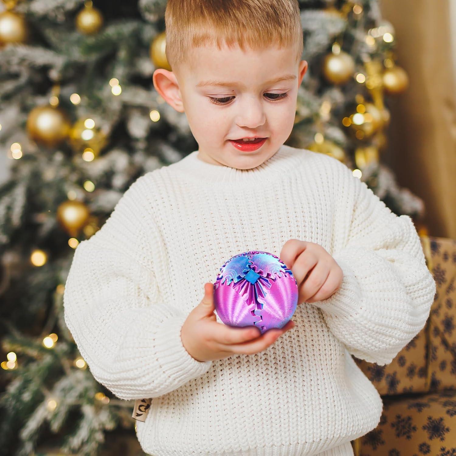 Bola de Engranaje Antiestrés 3D Shenzhen 6.6 cm Púrpura