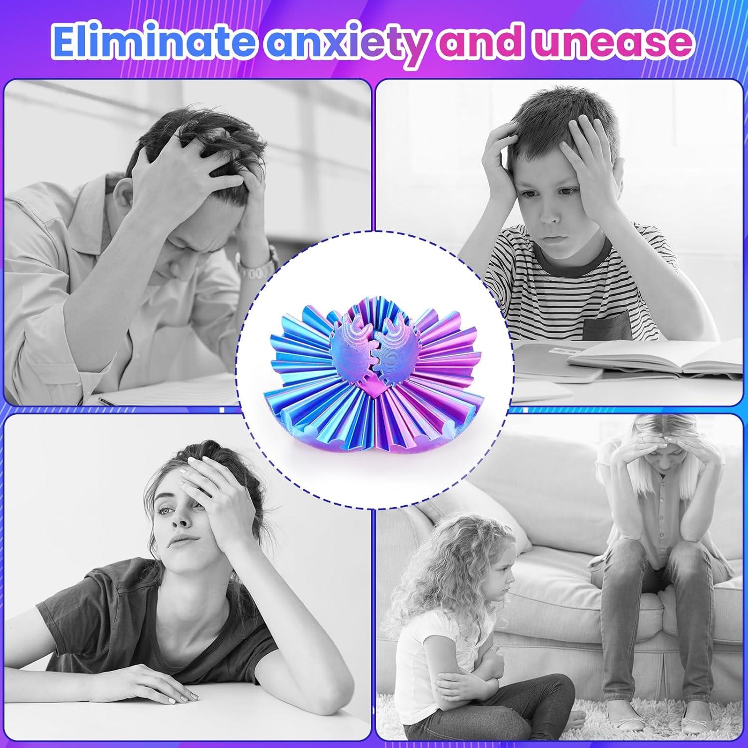 Bola de Engranaje Antiestrés 3D Shenzhen 6.6 cm Púrpura