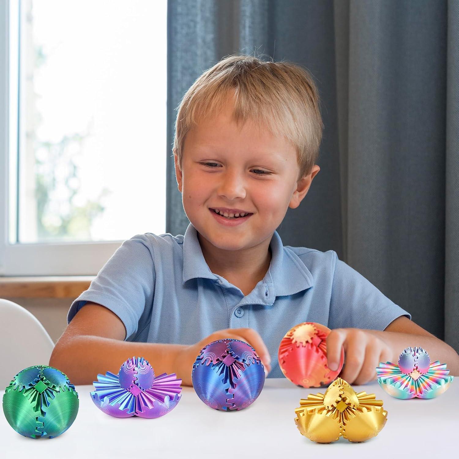 Bola de Engranaje Antiestrés 3D Shenzhen 6.6 cm Púrpura