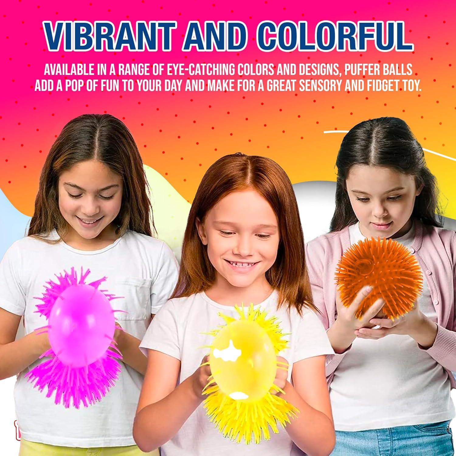 Bolas Puffer Espinosas Playbees - Paquete de 12 - 13,97 cm