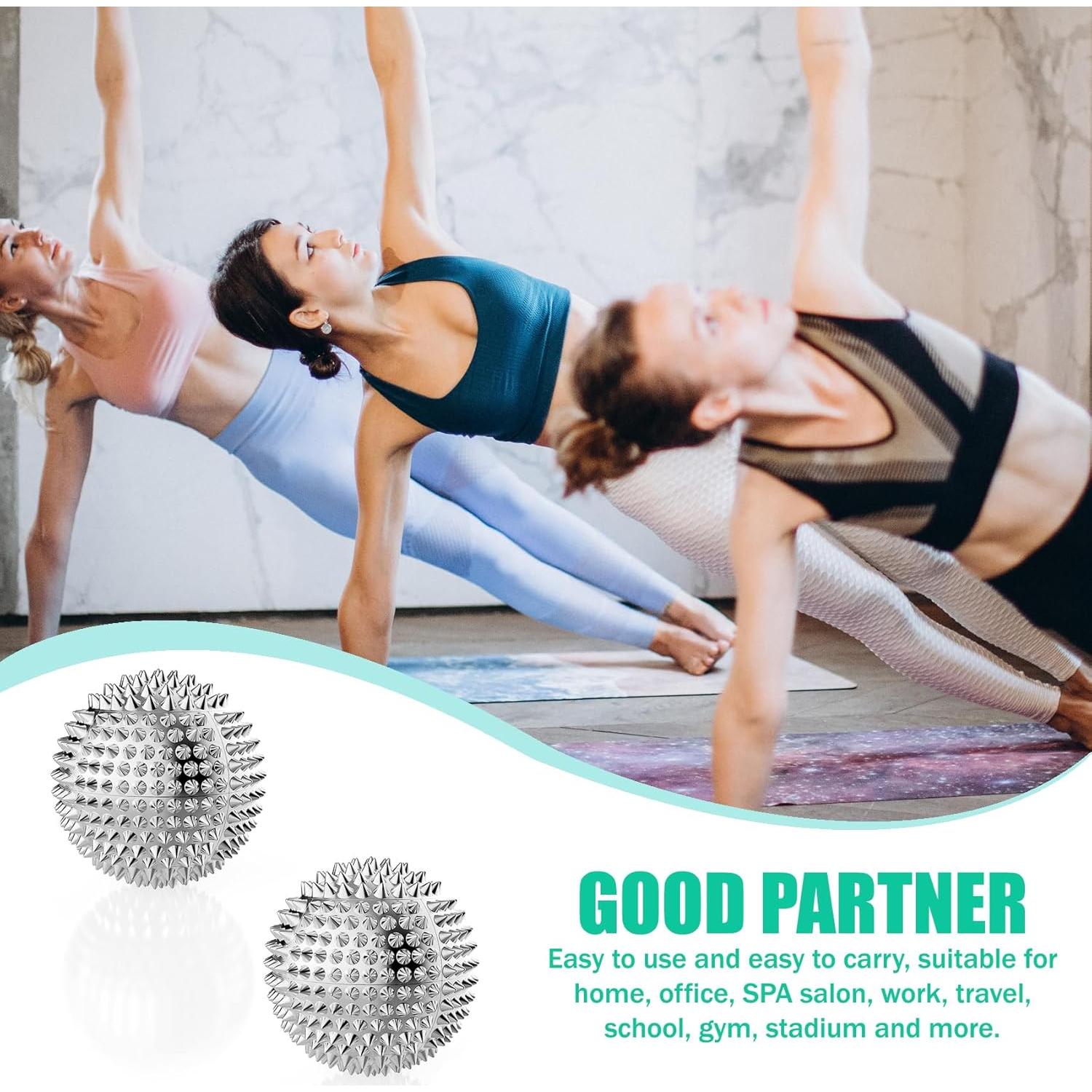 Bolas de Masaje Espinosas GRUNIL 47mm Plata - Alivio Estrés