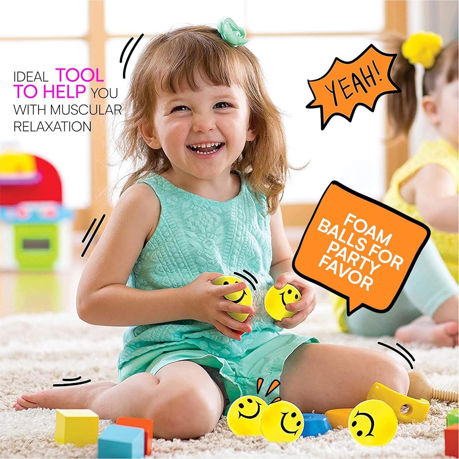 Paquete de 24 Pelotas Antiestrés Neliblu 5 cm Neón