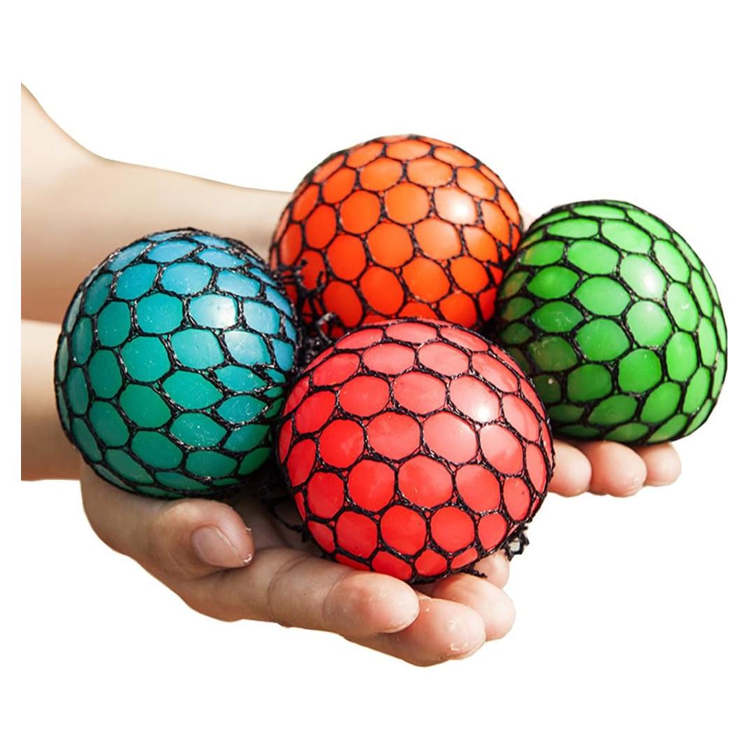 Pelotas de Alivio de Estrés Bingole 4PCS Malla 5cm
