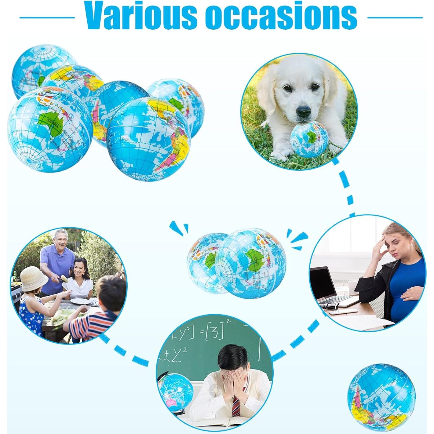 24 Pelotas de Squeeze Globo Jizvxe 6.35 cm Alivio Estrés