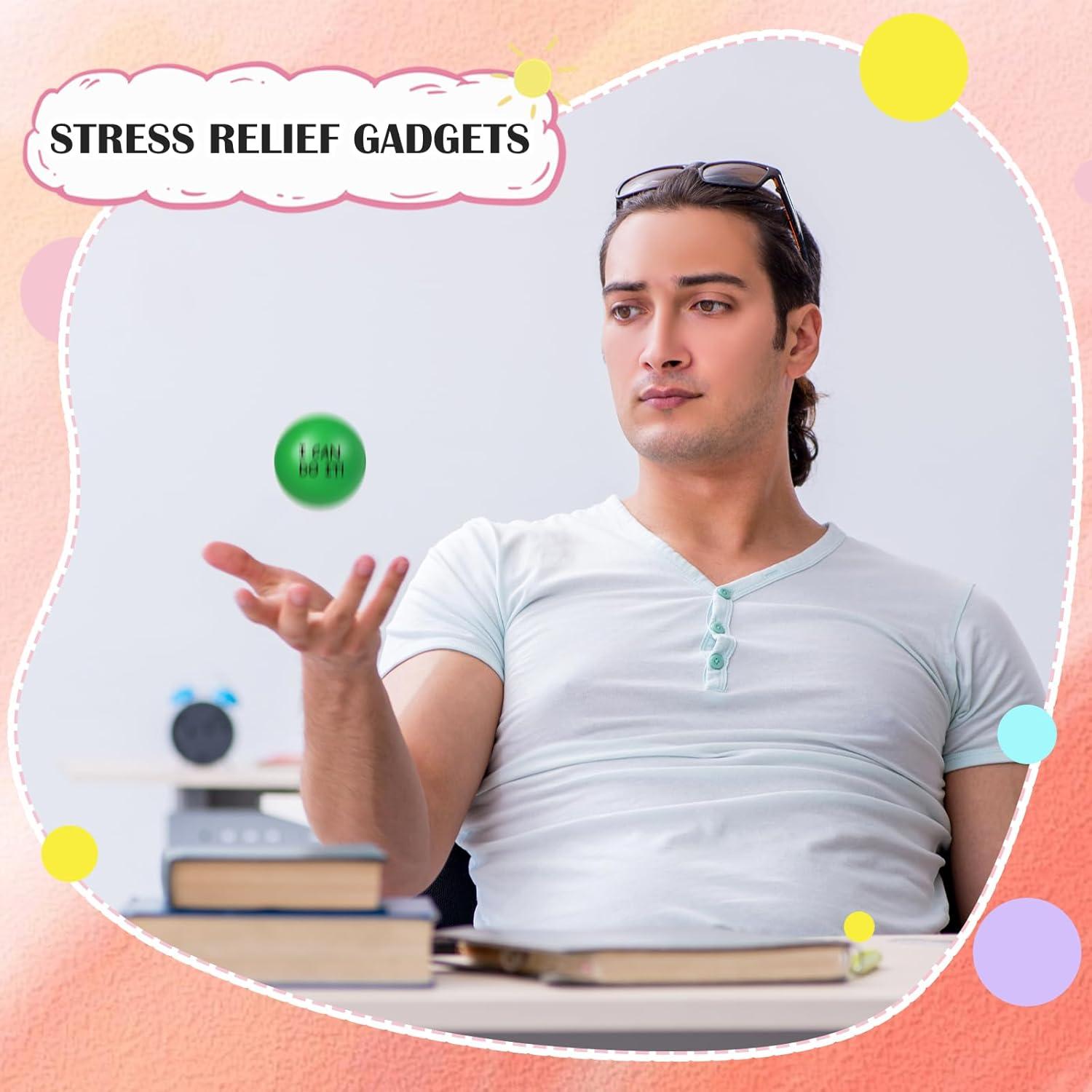 Ceenna 4 Pelotas Antiestrés Motivacionales 6.3 cm