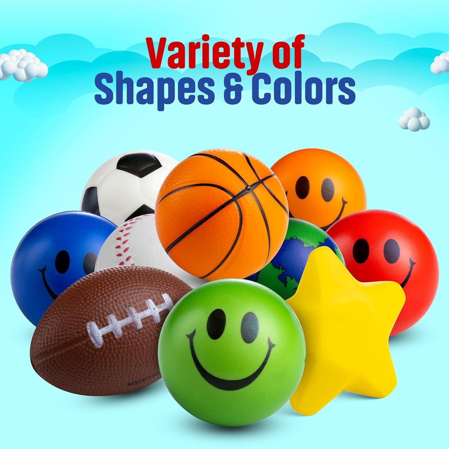 Paquete de 25 Mini Pelotas Antiestrés Bedwina 5-8 cm