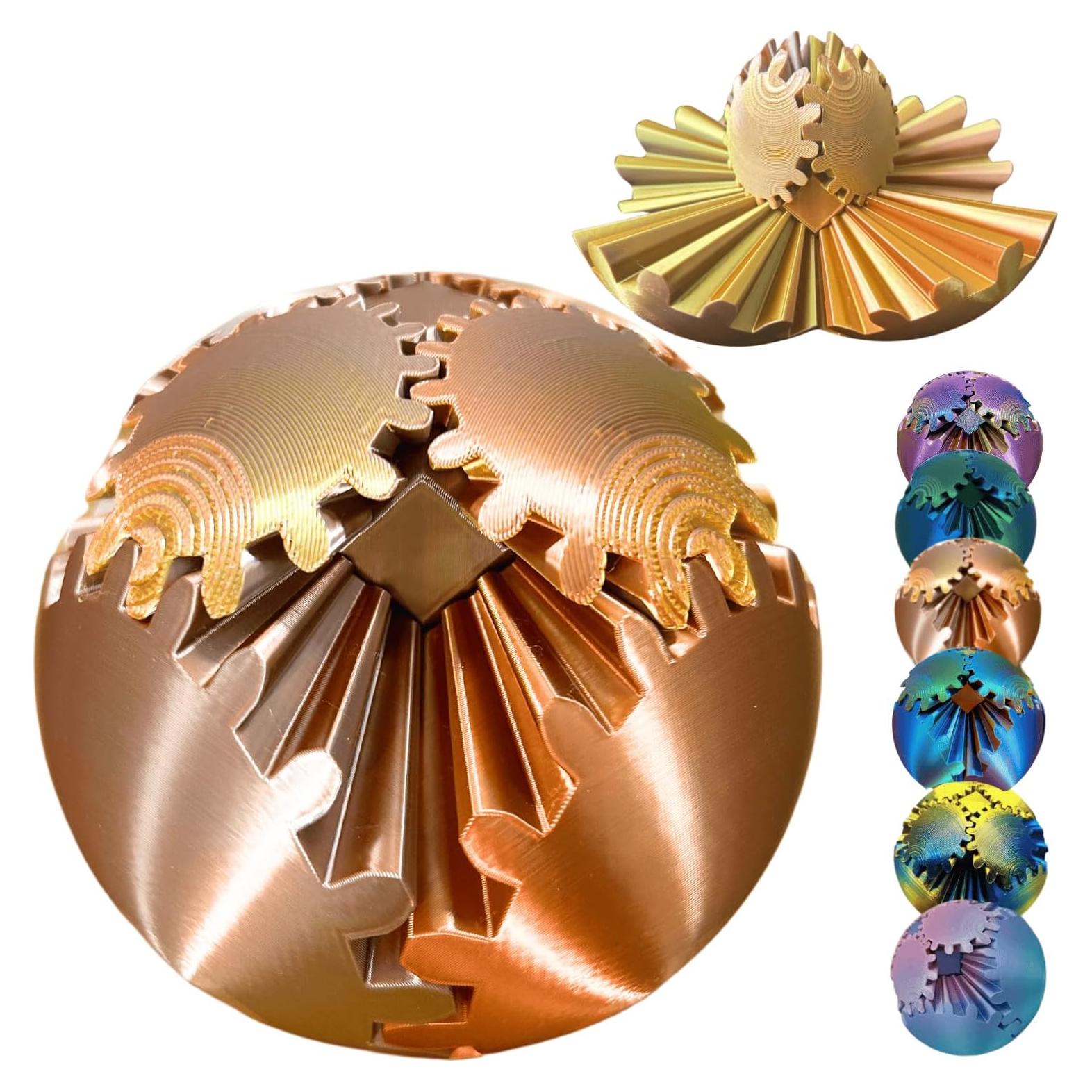 Bola de Engranaje Antiestrés ULTHOOL 10,67 cm Oro Rosa