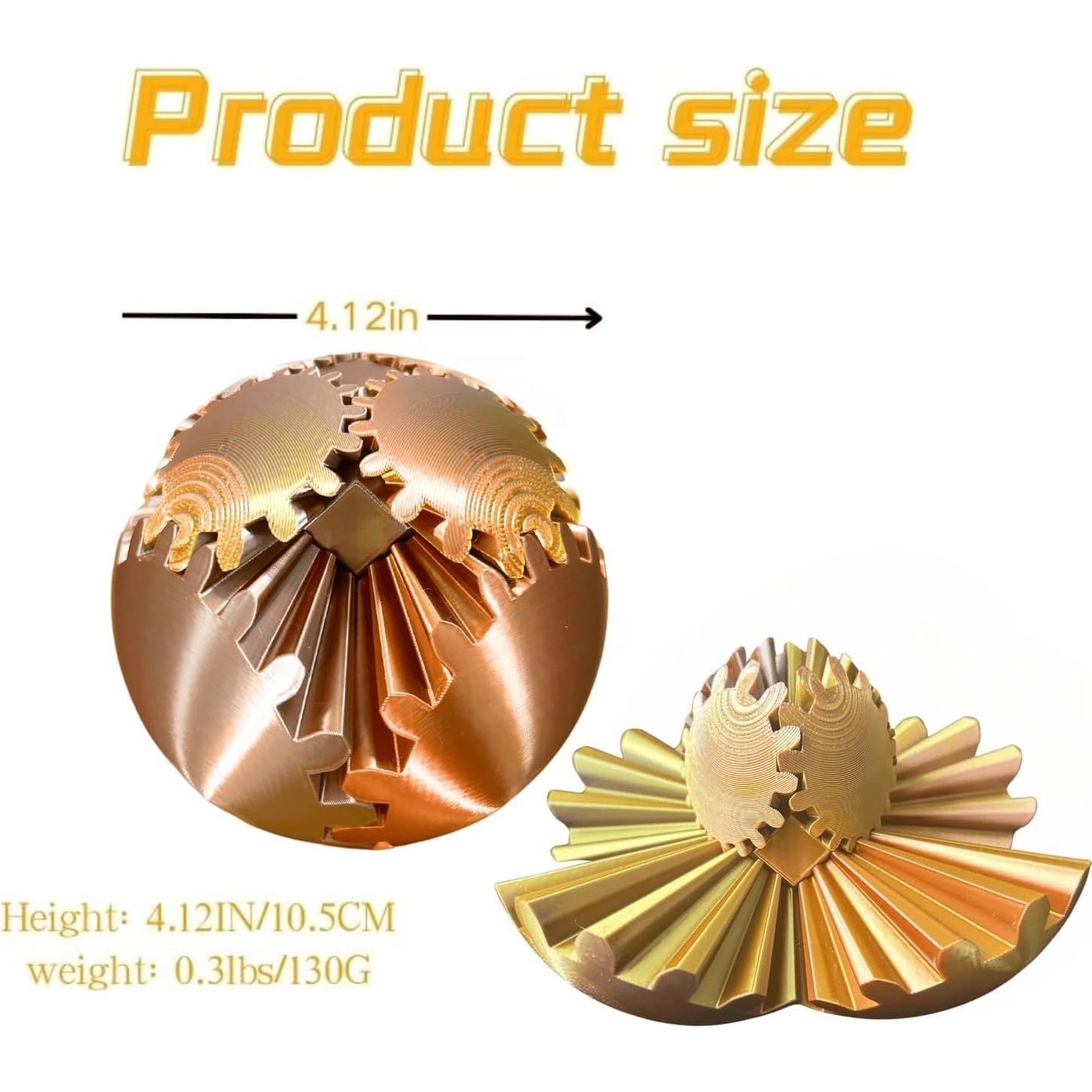 Bola de Engranaje Antiestrés ULTHOOL 10,67 cm Oro Rosa