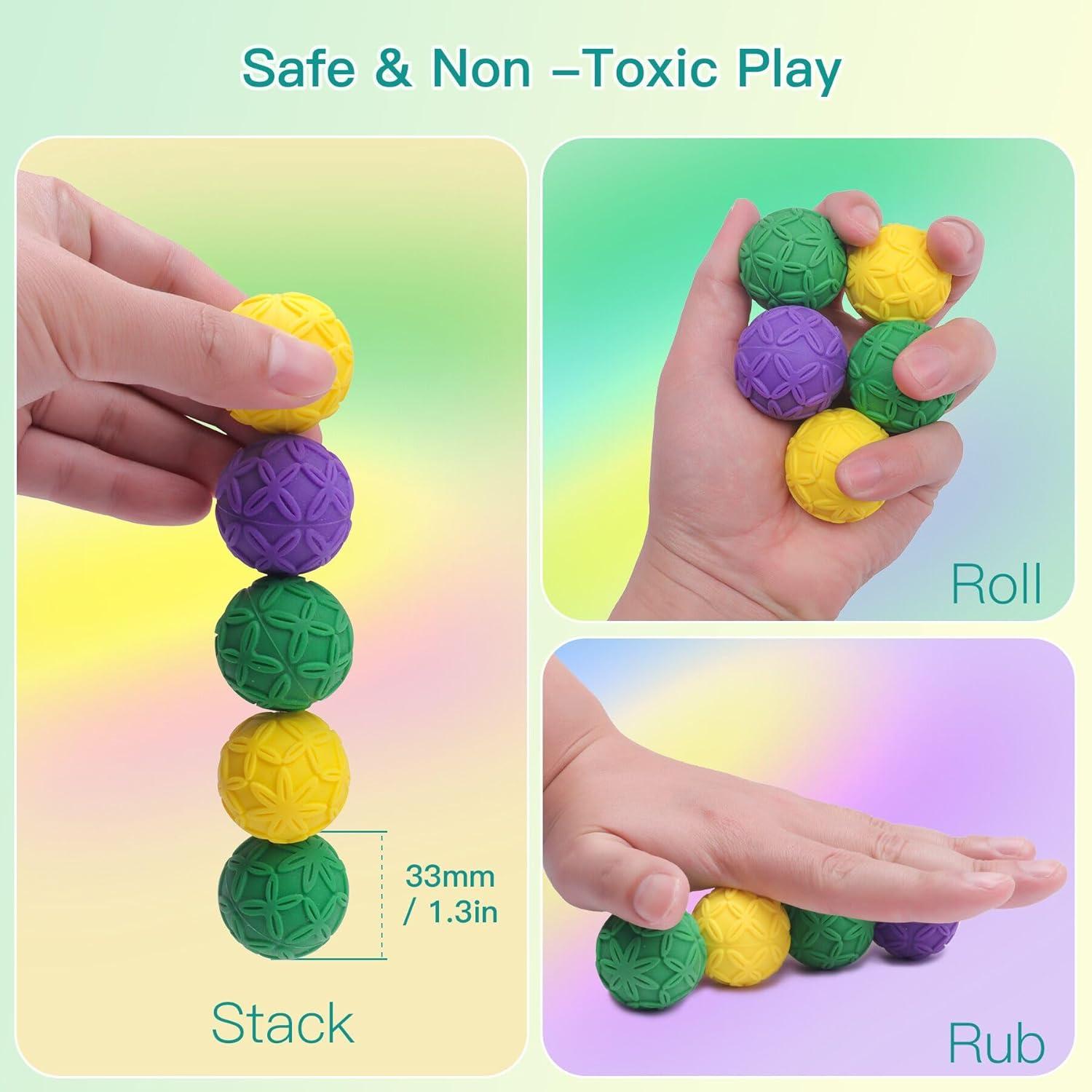 SEVENKA 5 Bolas Magnéticas de Silicona 33mm Antiestrés