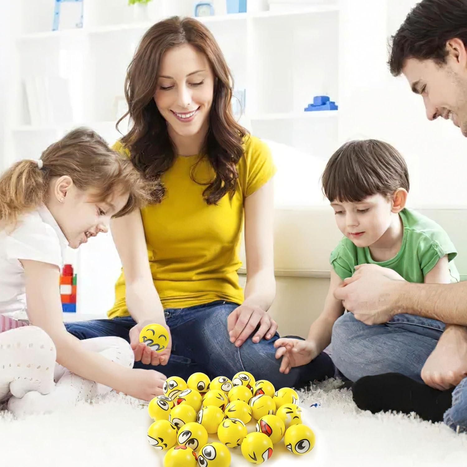 LovesTown 24 Pelotas Antiestrés Amarillas 6.35 cm
