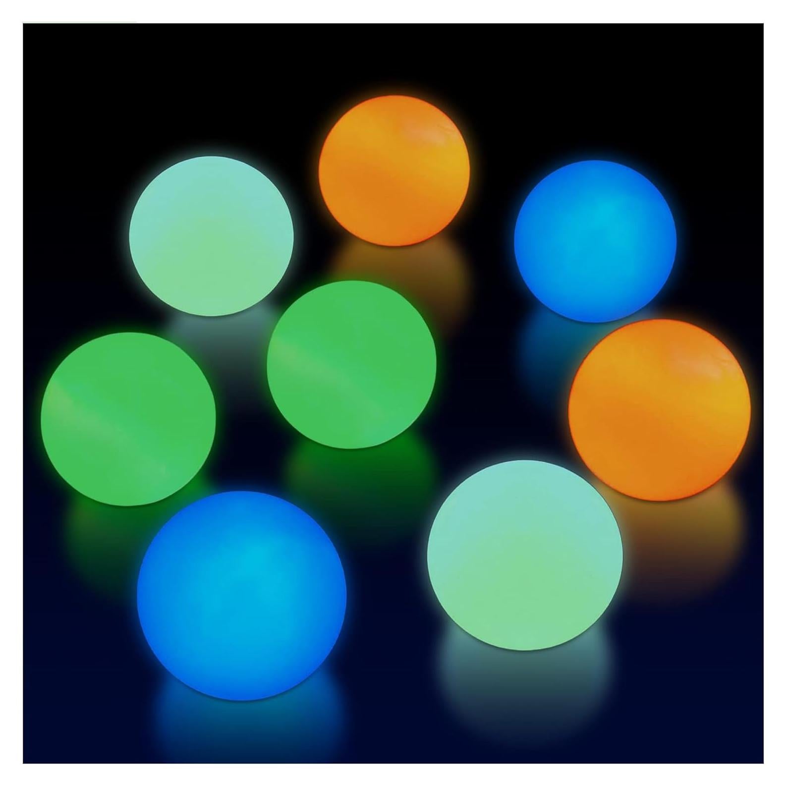 8 Pelotas Pegajosas Brillantes DIMROM 4.6 cm Antiestrés