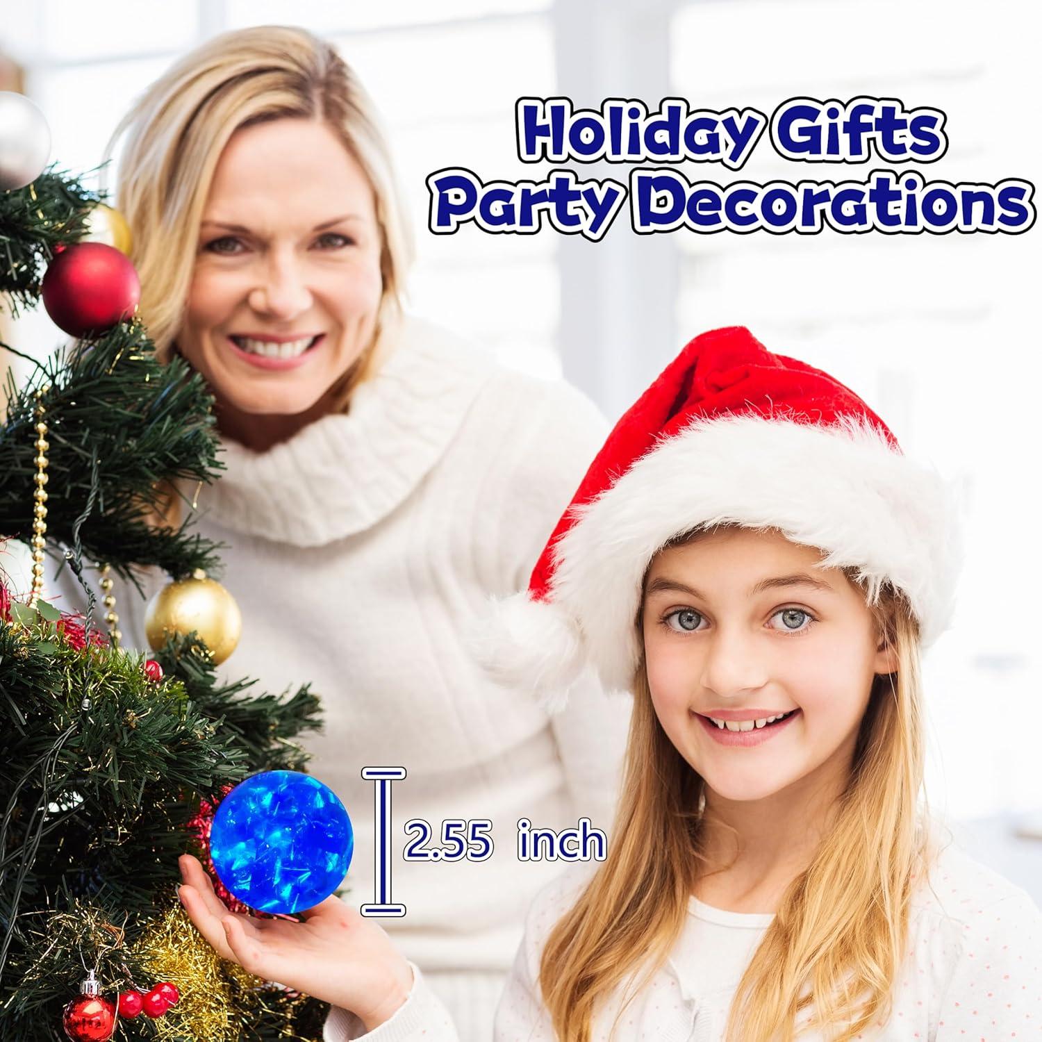 Pelota Antiestrés Brillante Kawaite Azul 6 cm - Juguete Relajante