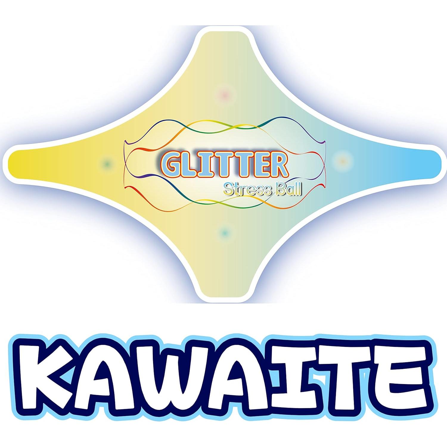 Pelota Antiestrés Brillante Kawaite Azul 6 cm - Juguete Relajante