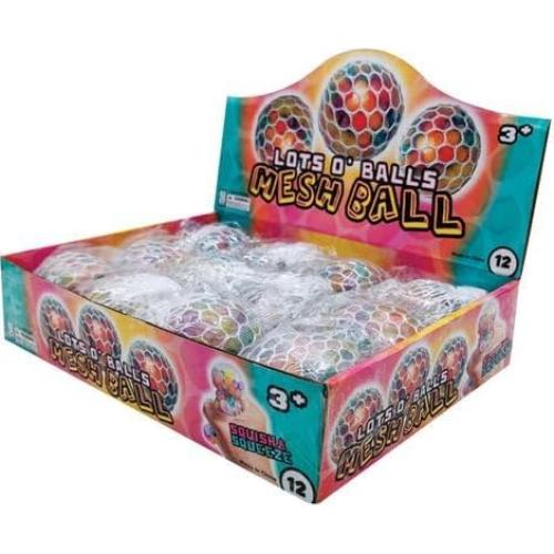 Pelotas Antiestrés de Malla Raymond Geddes - 12 Unidades Coloridas