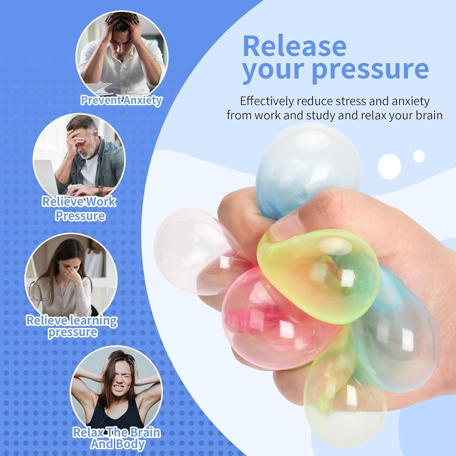 Paquete de 12 pelotas adhesivas RIFANG que brillan en la oscuridad