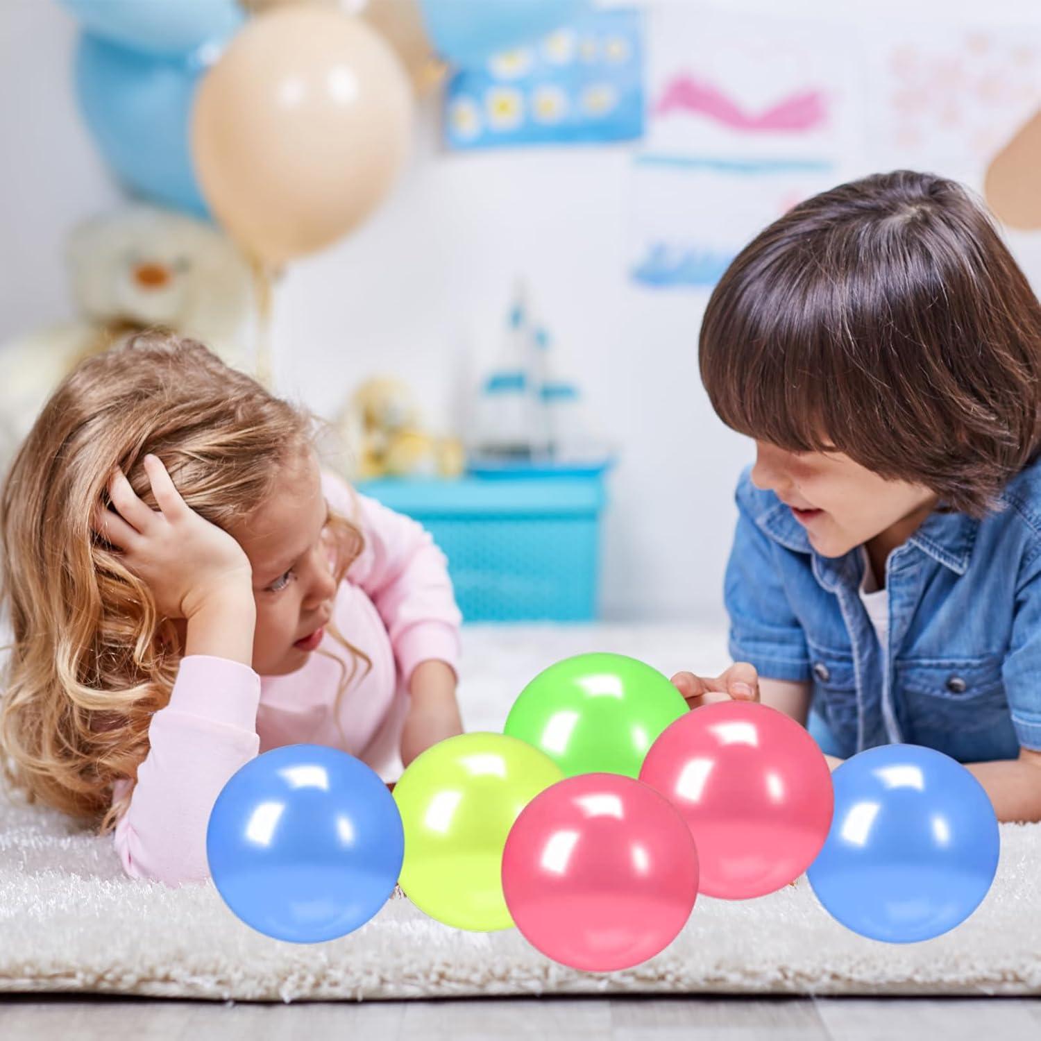 Paquete de 12 pelotas adhesivas RIFANG que brillan en la oscuridad