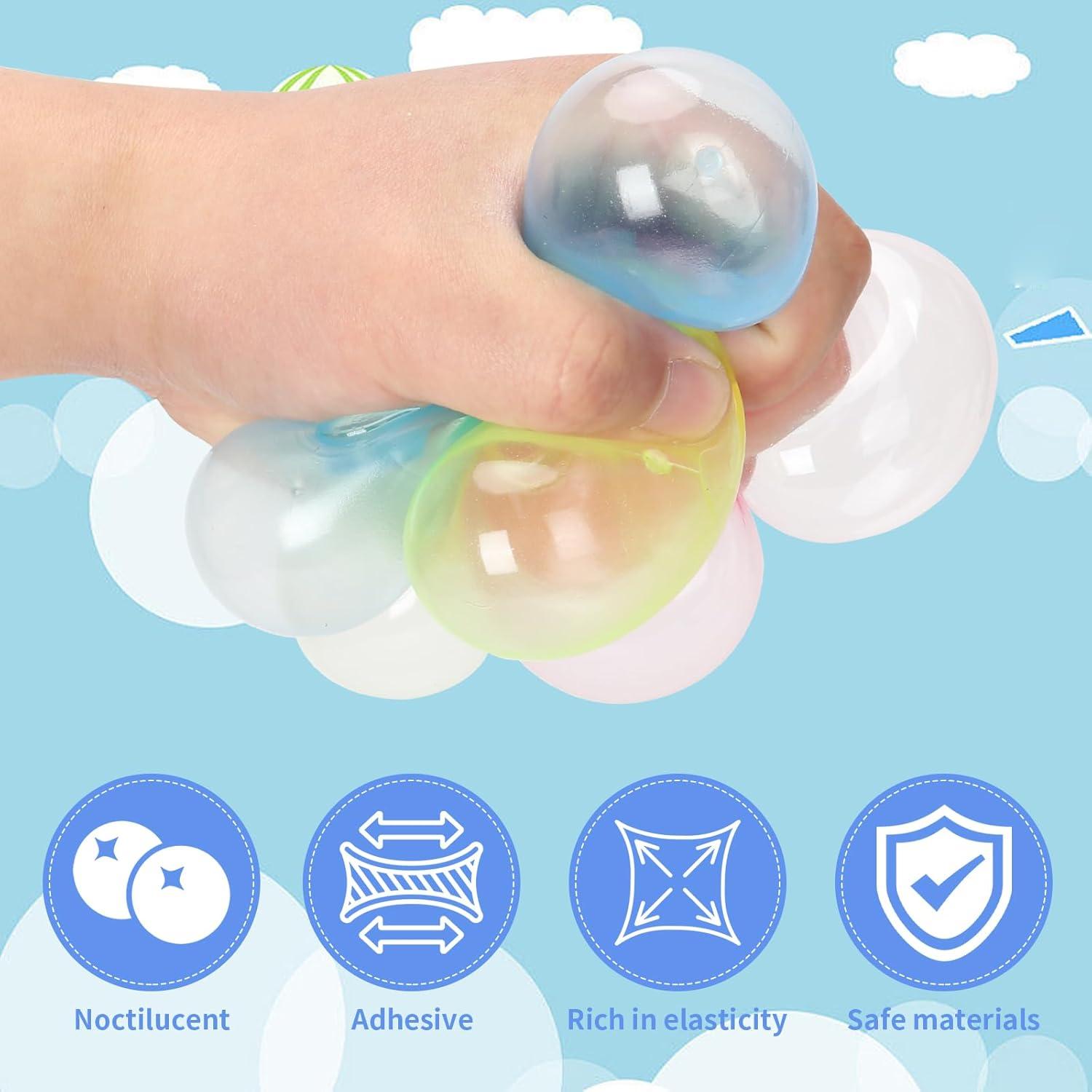 Paquete de 12 pelotas adhesivas RIFANG que brillan en la oscuridad