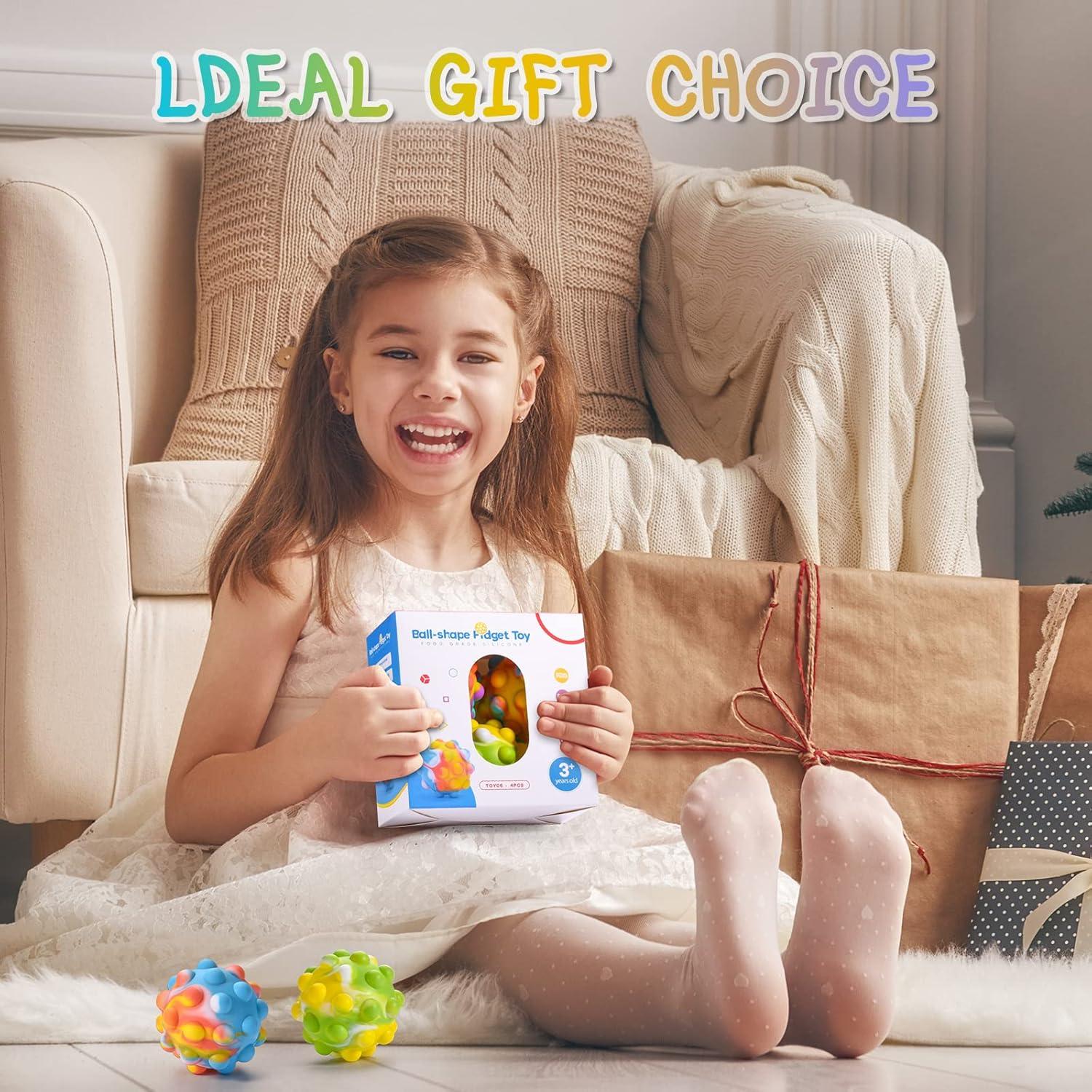 Pelota Antiestrés Pop It Peboms 4 Piezas Silicona 7.05 cm