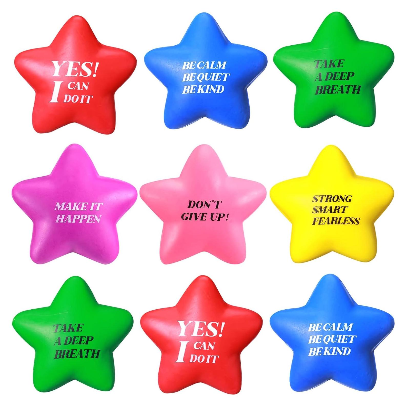 Chalyna 30 Pelotas de Estrés Estrella Motivacionales 5,58 cm