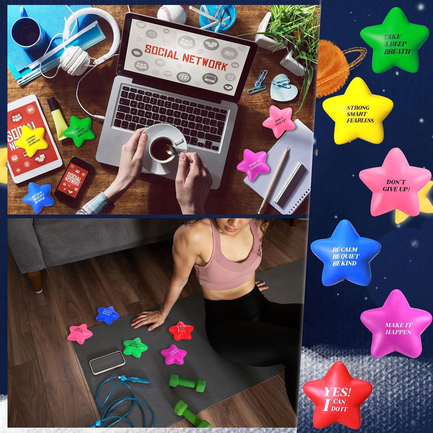 Chalyna 30 Pelotas de Estrés Estrella Motivacionales 5,58 cm