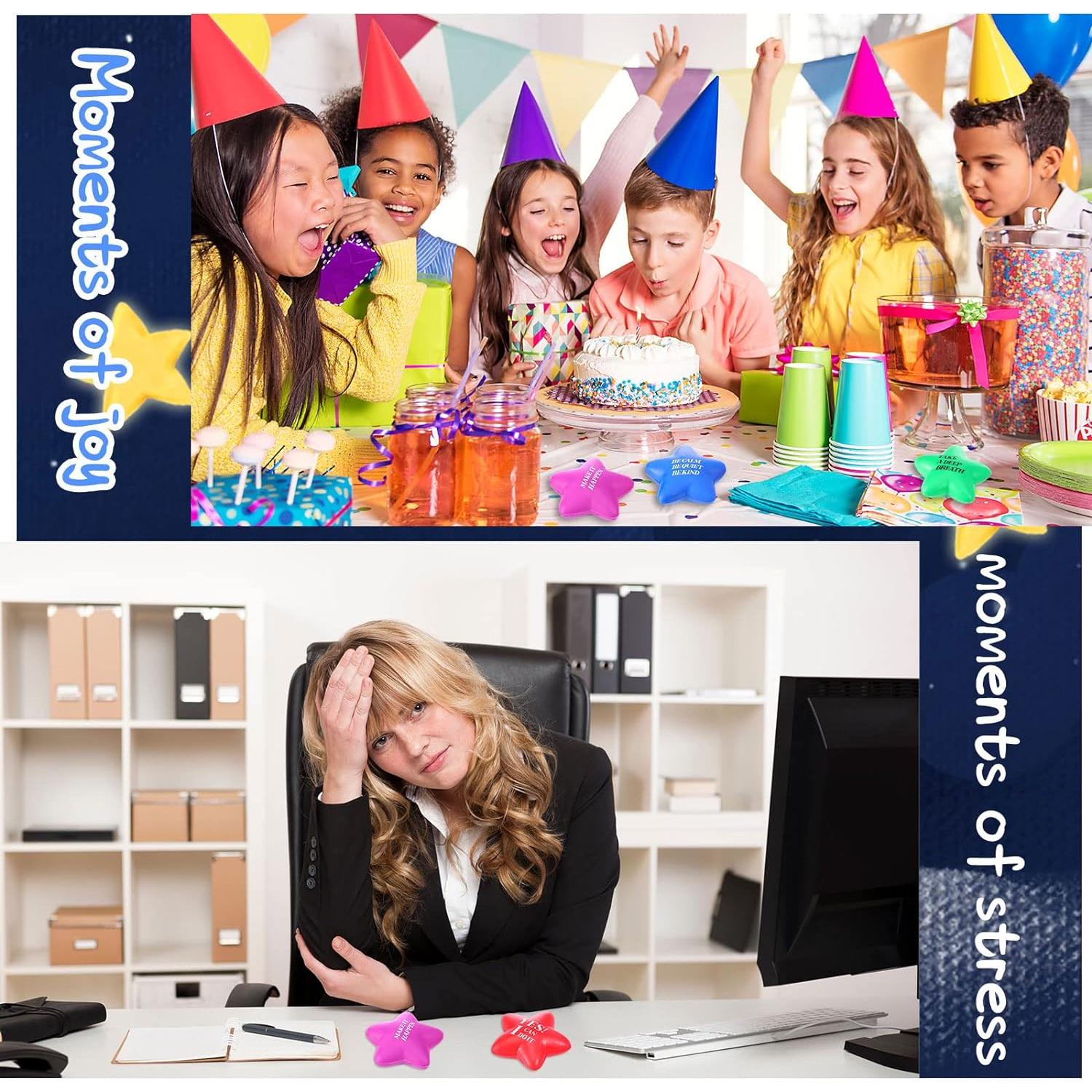 Chalyna 30 Pelotas de Estrés Estrella Motivacionales 5,58 cm